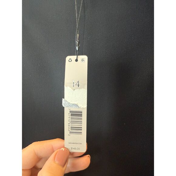 Nic + Zoe Avenue Side Slit Straight Pants Women’s Size 14 Black Onyx - Picture 6 of 9